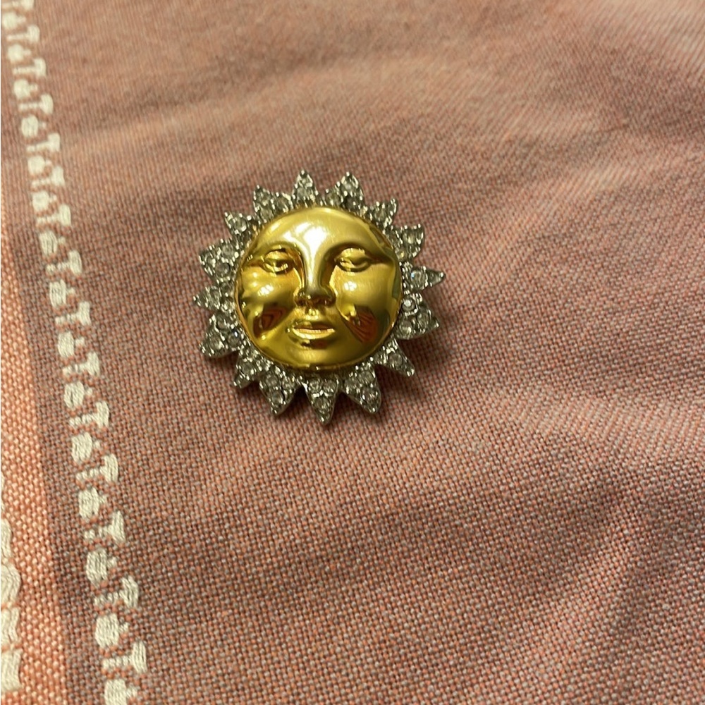 vintage  brooch pin sun - Picture 4 of 4